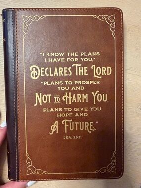 Brown Faux Leather Inspirational Journal- Unbranded